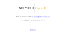 Tablet Screenshot of endeavour-capital.com